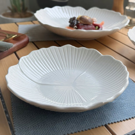 Ceramic Advanced White Deep Plates Dessert Plate