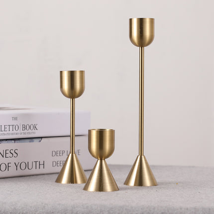 Copper Aluminum Metal Candle Holder Wedding Shooting Props Household Vintage Candle Holder