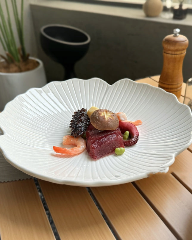 Ceramic Advanced White Deep Plates Dessert Plate