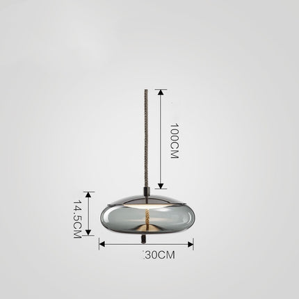 Dining Room Chandelier Living Room Bar Bedroom Glass Single Head Type B Smoky gray