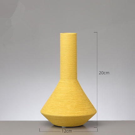 European ins small ceramic vase Yellow