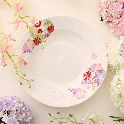 8 inch home ceramic soup plate Cherry blossoms