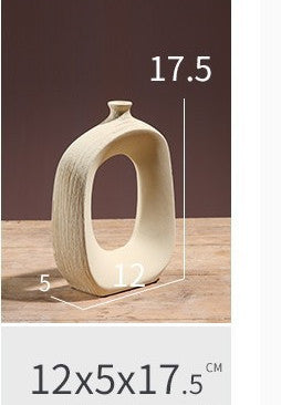Abstract Vases Decoration Beige