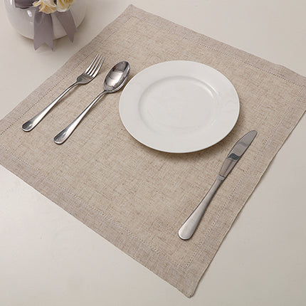 Dish Mats, Tablecloths, Simple And Modern Fabric Napkins Light grey