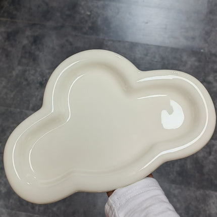 Ins Style Good-looking South Korea Cream Tableware Ceramic Cloud Dessert Plate