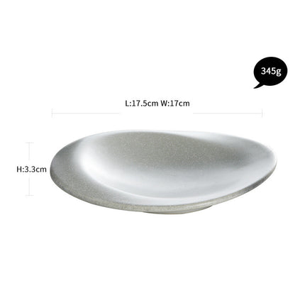 Large household special-shaped creative bowl Light grey small plate