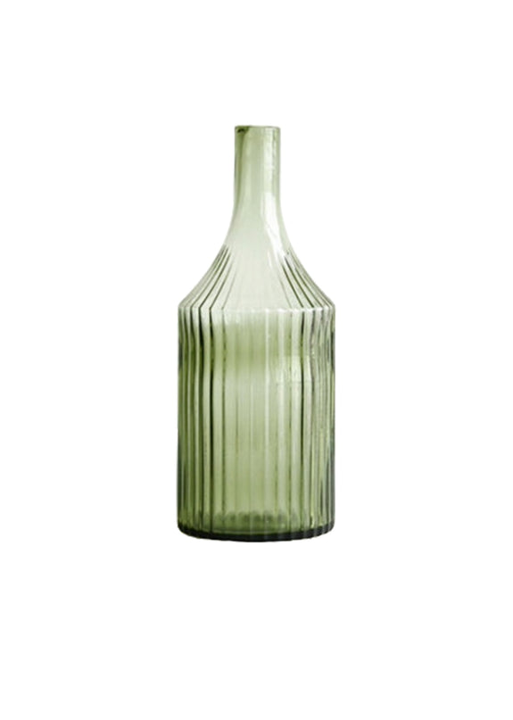 Green Striped Glass Vase, Flower Ware, Hydroponics Bottle, Glass Crafts, Home Decoration And Decoration Articles