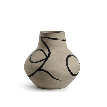 Nordic Style Handmade Ceramic Vase Model Room
