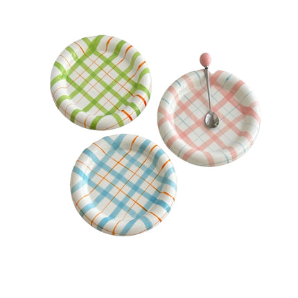 Stripes Heart Color Plate purple, green, blue, pink Approximately 20cm in diameter