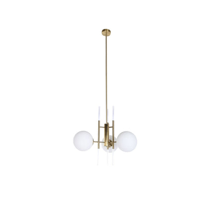 Ceiling Light Crystal Golden Metal White