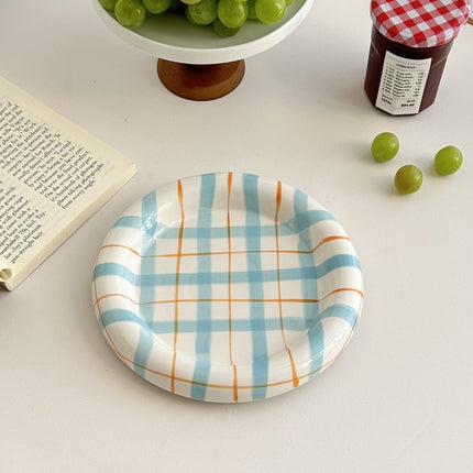 Salad Dish Girl Heart Color Dessert Breakfast Dessert Plate Western Food Fruit Plate Blue