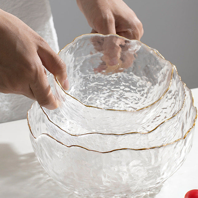 Transparent Glass Dishware Suit Household Fruit Plate