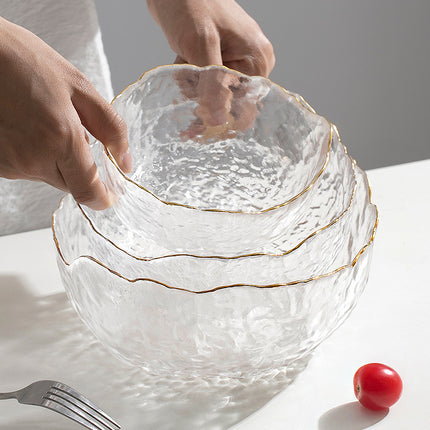 Transparent Glass Dishware Suit Household Fruit Plate