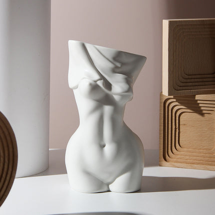 Abstract Body Shape Ceramic Vase