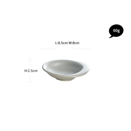 Large household special-shaped creative bowl Light grey sauce dish