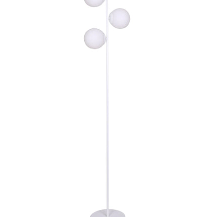Floor Lamp Home Decor Crystal Metal White