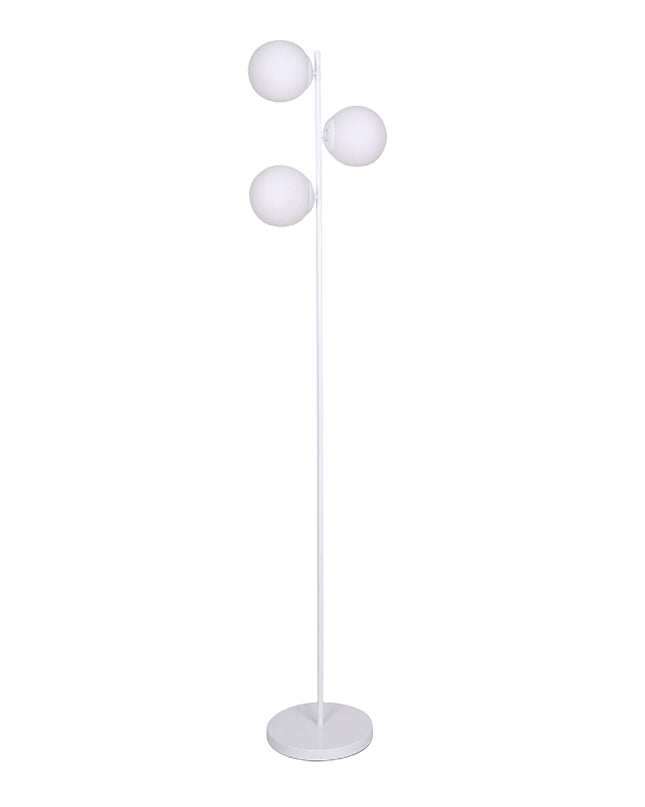 Floor Lamp Home Decor Crystal Metal White