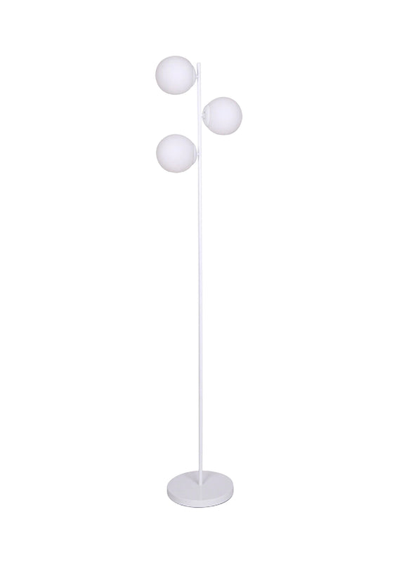 Floor Lamp Home Decor Crystal Metal White
