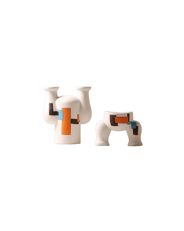 Creative Capsule Man Decoration Decorative Vase Color Matching Hand-painted Frosted Ceramic Crafts
