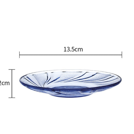 European Style Simple Tempered Glass Heat-resistant And Drop-resistant Coffee Cup Light blue pattern 4003B