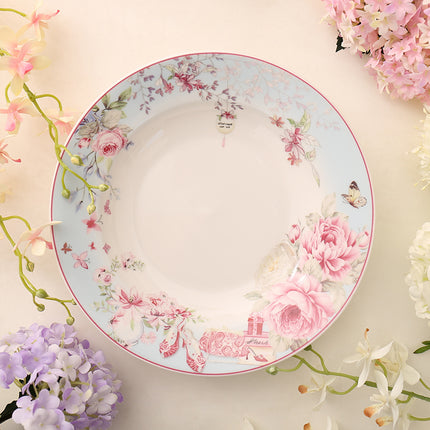 8 inch home ceramic soup plate Rose