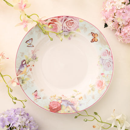 8 inch home ceramic soup plate Country