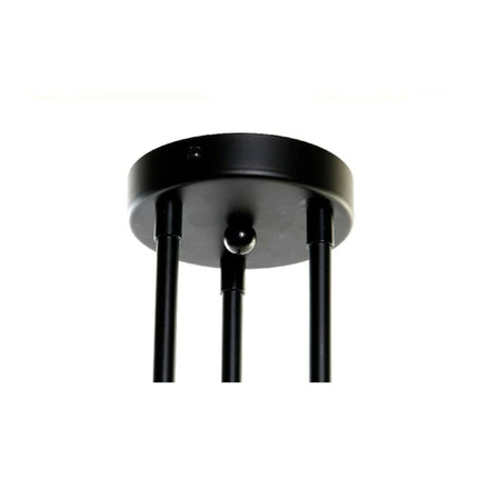 Ceiling Light White Black Metal Crystal