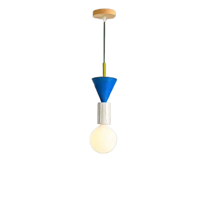 Scandinavian Wood LED Hanging Lamp Ceiling Chandelier Lustre E