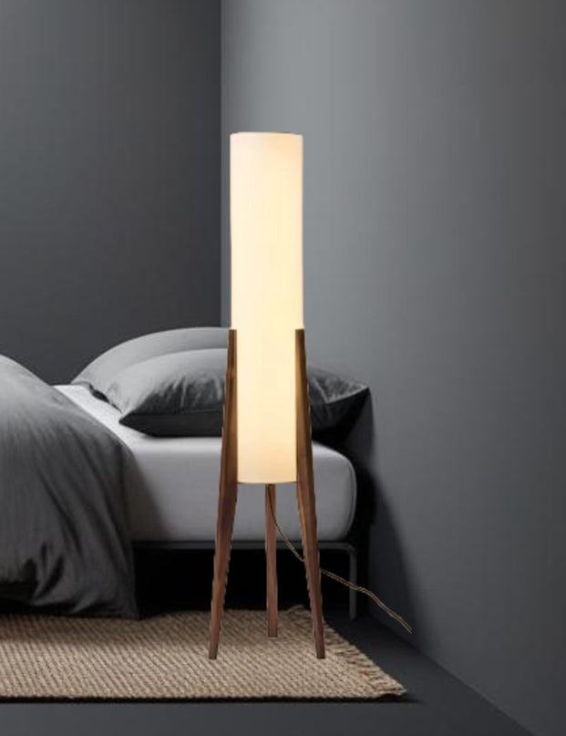 Retro Wabi-sabi Solid Wood Floor Lamp