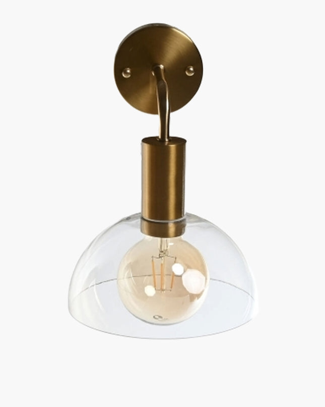 Wall Lamp Golden Metal Crystal