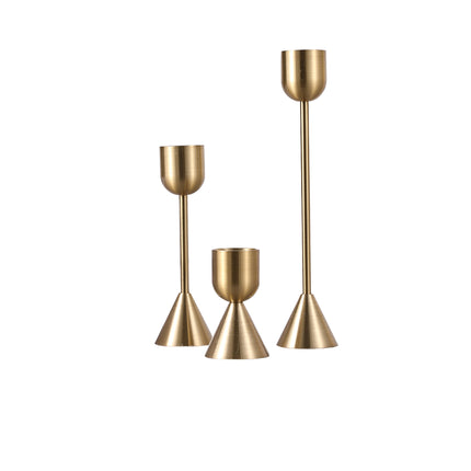 Copper Aluminum Metal Candle Holder Wedding Shooting Props Household Vintage Candle Holder