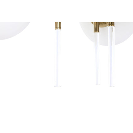 Ceiling Light Crystal Golden Metal White