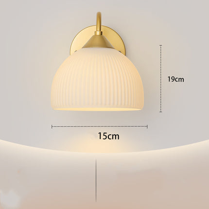 Simple Postmodern Corridor Creative Living Room Glass Lamps Gold white Warm light
