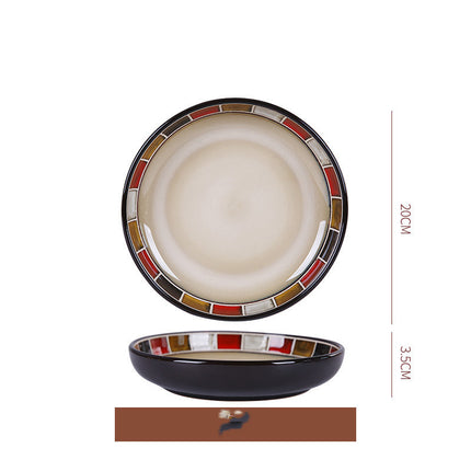 Dish Dishes Western-style Household Dishes Fruit Dishes Flat Dishes Nordic Tableware U
