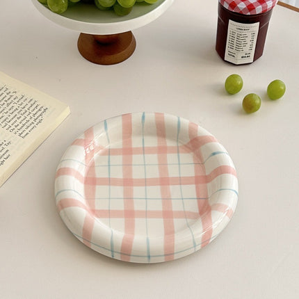 Salad Dish Girl Heart Color Dessert Breakfast Dessert Plate Western Food Fruit Plate Pink