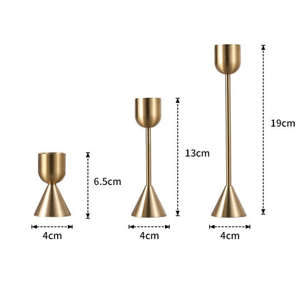 Copper Aluminum Metal Candle Holder Wedding Shooting Props Household Vintage Candle Holder Copper