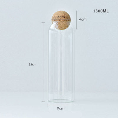 Glass Sealed Kitchen Storage Jar Diameter 90mm Transparent 1500ML