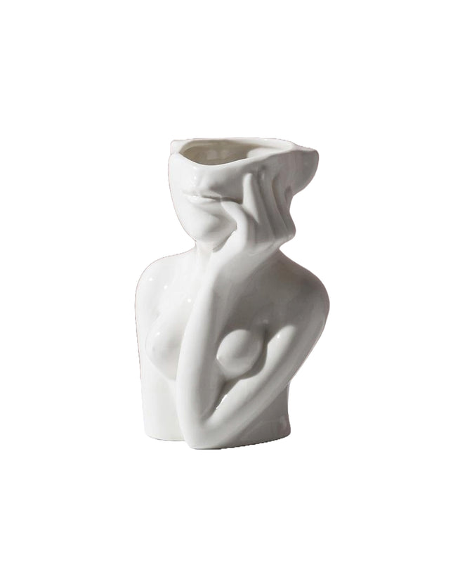 Abstract Body Shape Ceramic Vase
