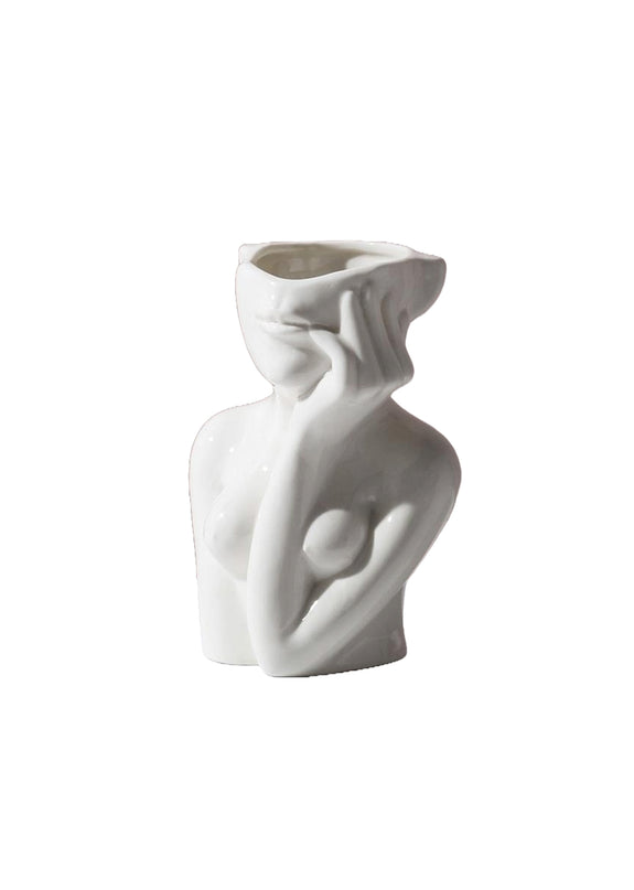 Abstract Body Shape Ceramic Vase