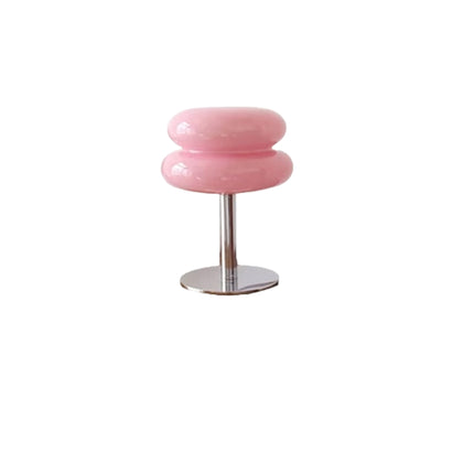 Bauhaus Macaron mushroom Glass Table Lamp Pink