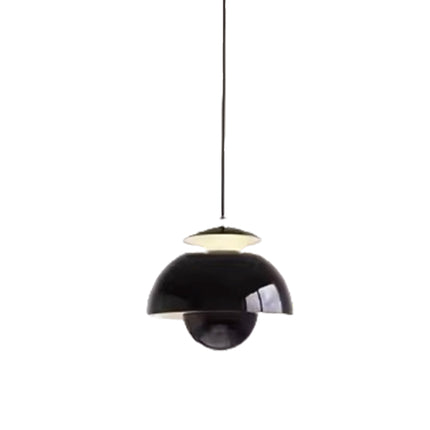 Semicircle Modern Hanging Lamp Black Warm white