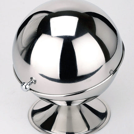 Stainless Steel Spherical Flip Sugar Bowl Storage Tank
