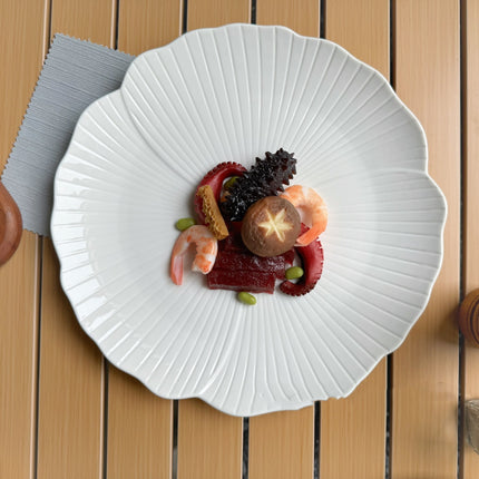 Ceramic Advanced White Deep Plates Dessert Plate