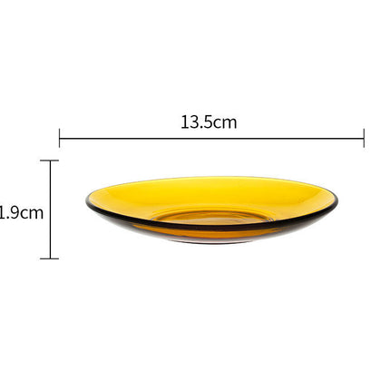 European Style Simple Tempered Glass Heat-resistant And Drop-resistant Coffee Cup Amber 4005D