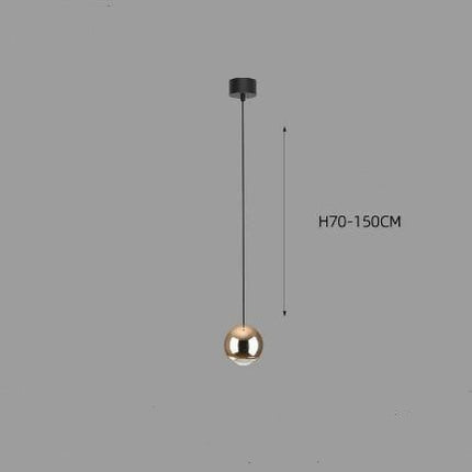 Living Room Ball Long Line Chandelier 1gold disc