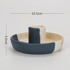 Oval blue white and yellow