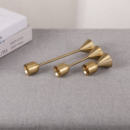 Copper Aluminum Metal Candle Holder Wedding Shooting Props Household Vintage Candle Holder