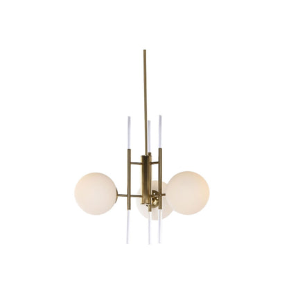 Ceiling Light Crystal Golden Metal White
