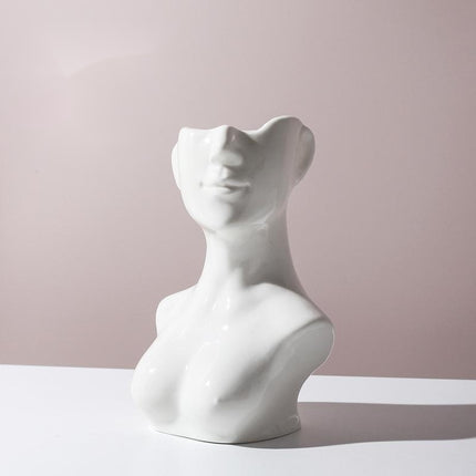 Abstract Body Shape Ceramic Vase