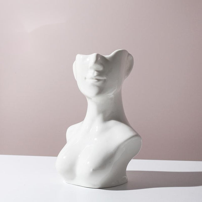 Abstract Body Shape Ceramic Vase